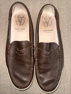 Cole Haan Dark Brown Leather Penny Loafers